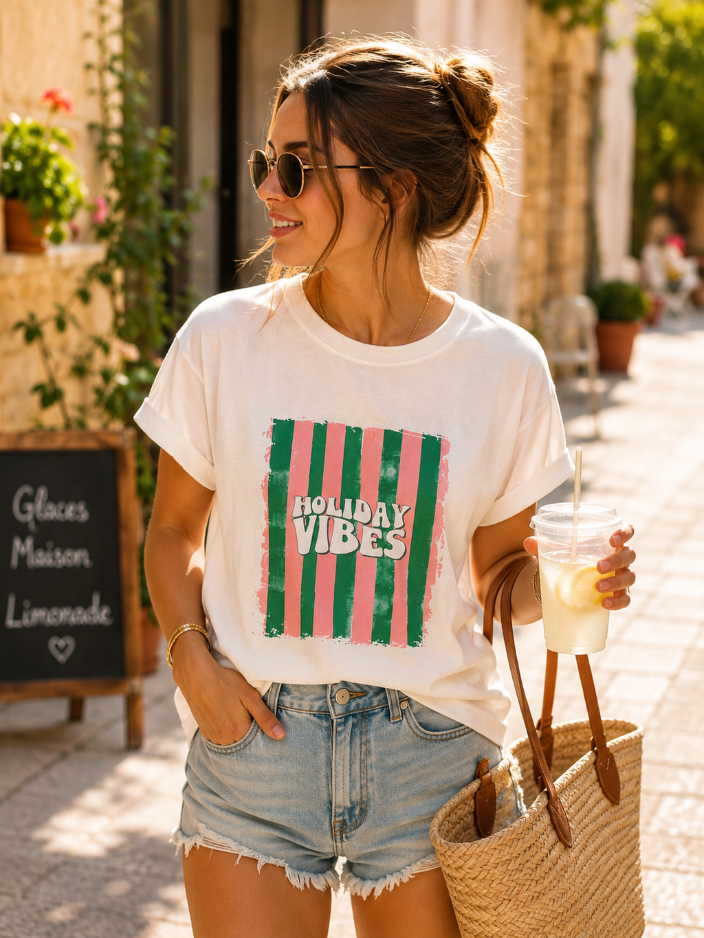 TEE SHIRT HOLIDAY VIBES