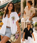 CHEMISE EN GAZ DE COTON SOLAL