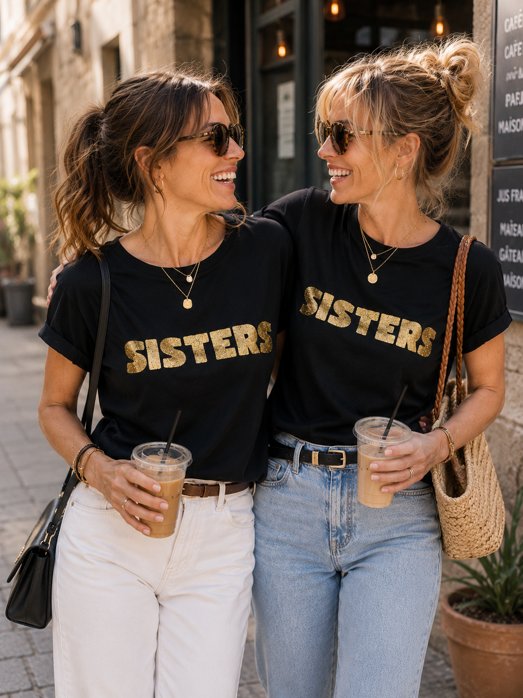 TEE SHIRT SISTERS NOIR