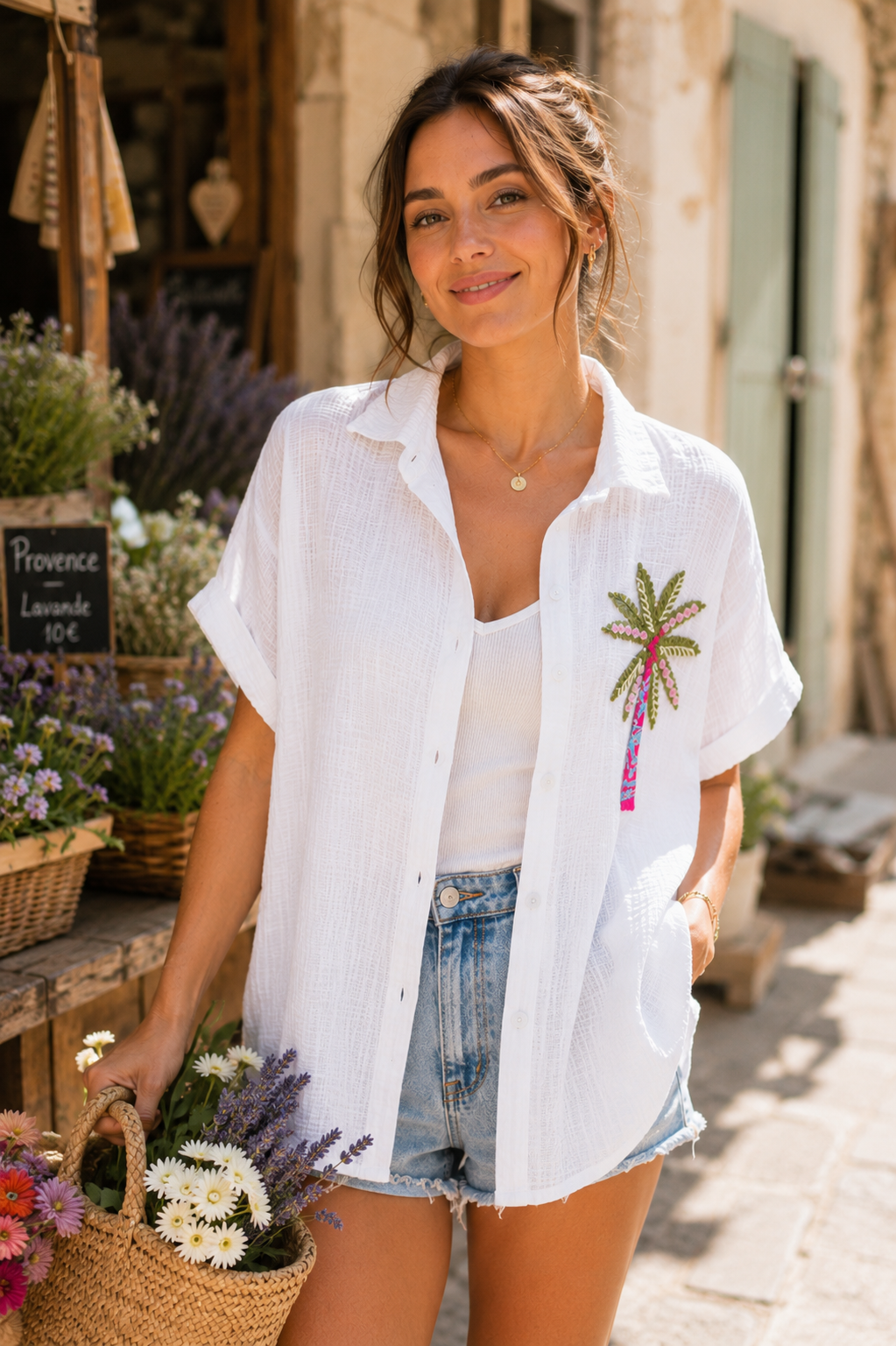 CHEMISE EN GAZ DE COTON SOLAL