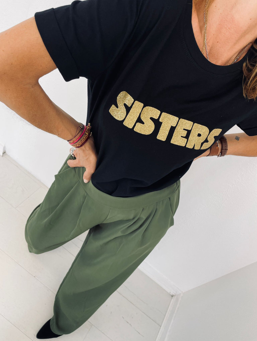 TEE SHIRT SISTERS NOIR