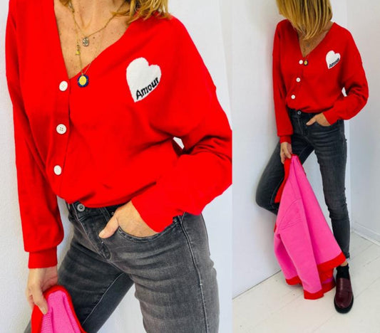 Gilet Rouge Amour - VENISE