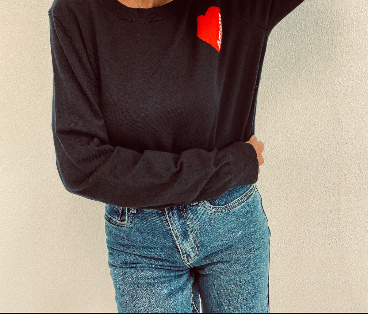 Pull Amour Stella - Noir
