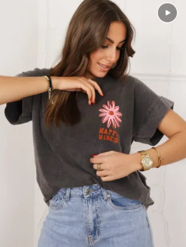 Tee Shirt HAPPY VIBES