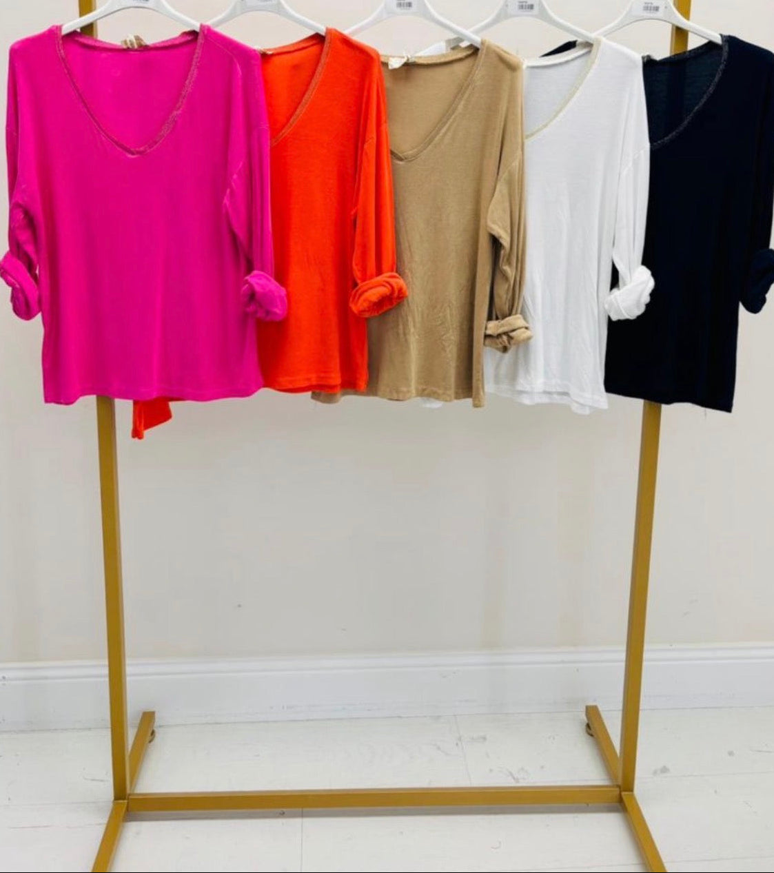 TEE SHIRT EN VISCOSE MANCHE LONGUE 