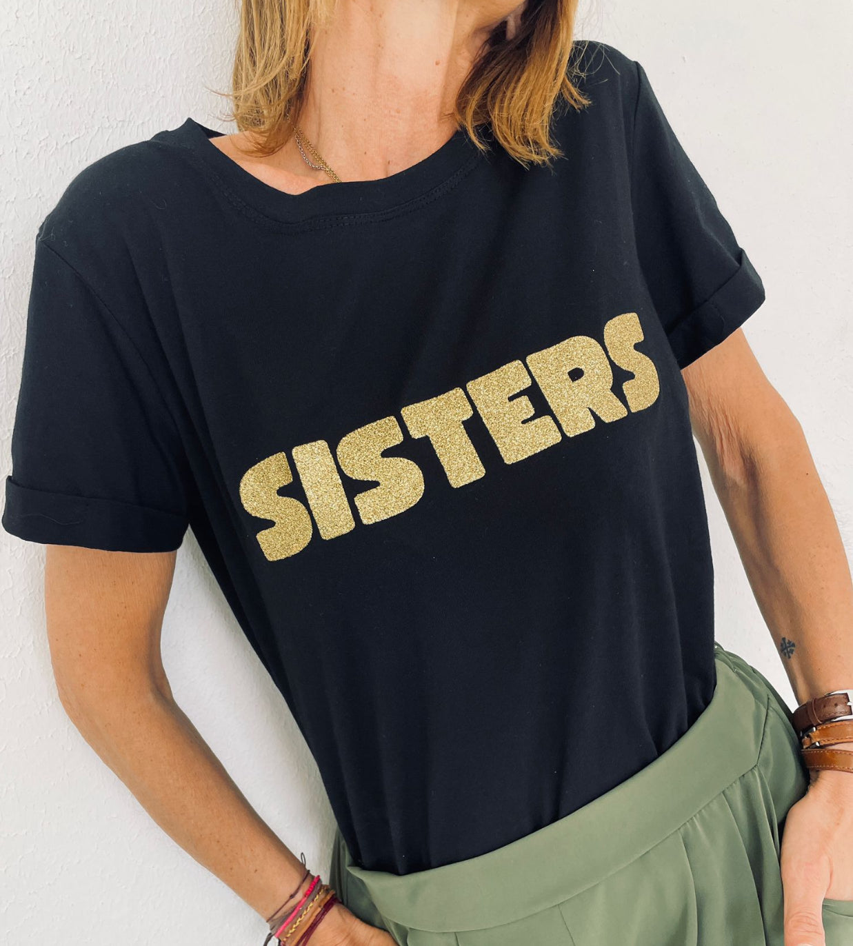 TEE SHIRT SISTERS NOIR