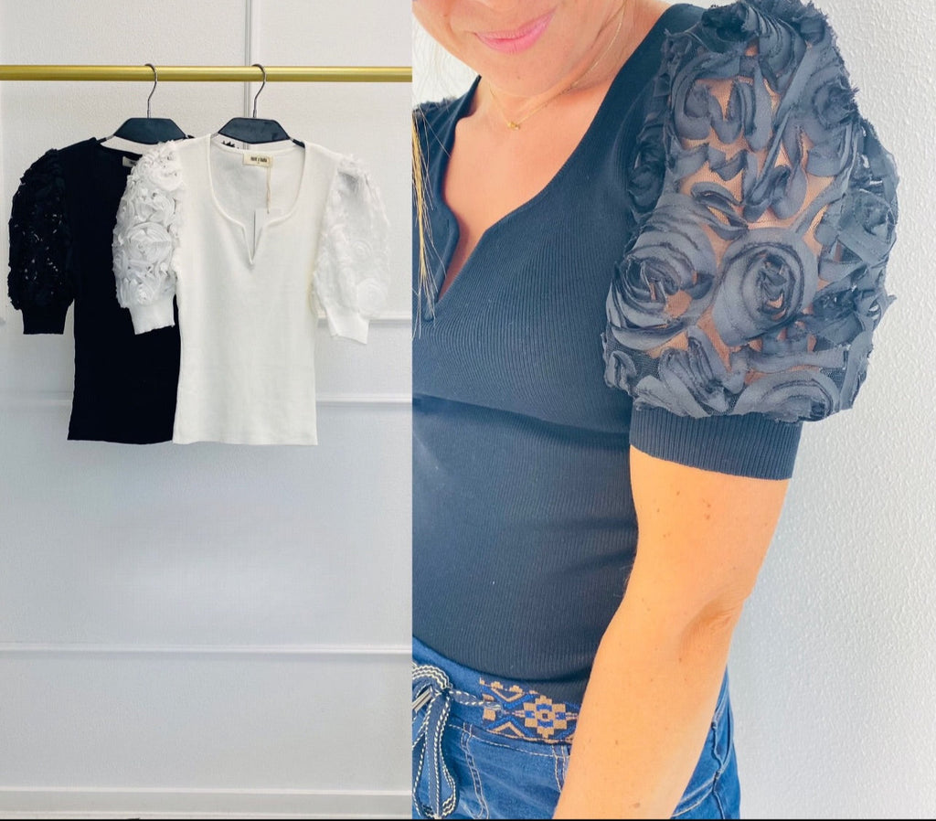 TOP BI MATIERE AVEC TULLE - SELMA