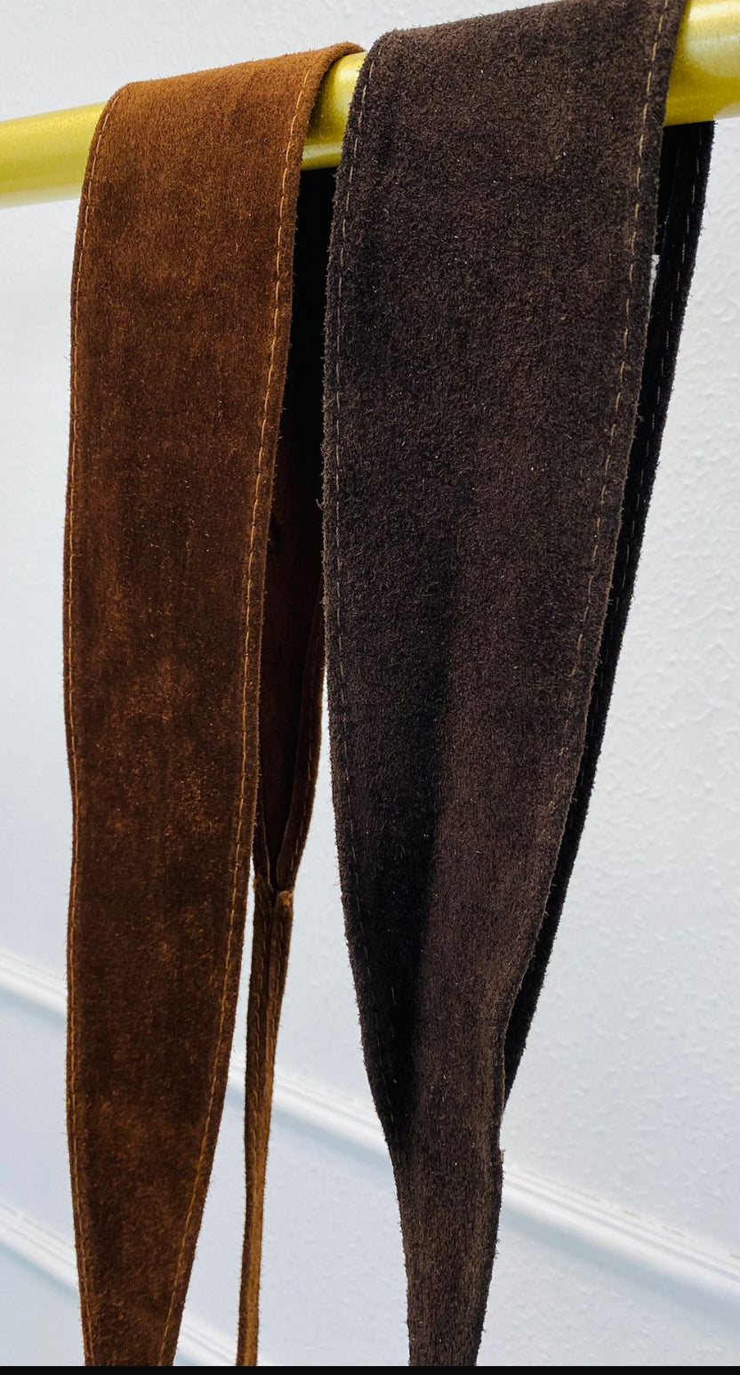 Ceinture cuir bohème chocolat