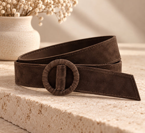 Ceinture cuir chocolat Elisa