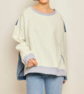 Sweat bi-matière Majorelle Maison Azel - vue 1